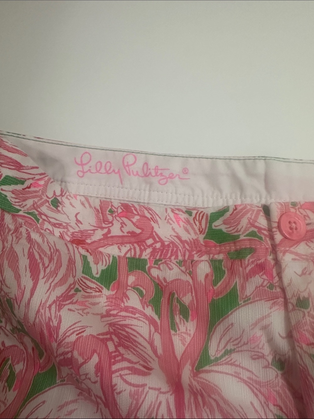 Lilly Pulitzer Pink & Green Floral Scalloped Hem Skort
